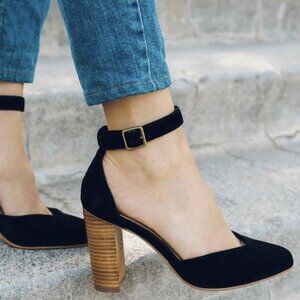 Soludo Suede Collette Heel Size 7.5 Anthropologie